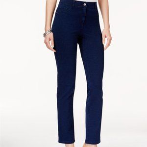 Style & Co Blue Tummy-Comfort Slim-Leg Pants Sz 6P